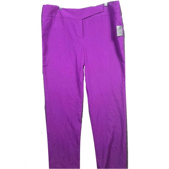 Women's Tahari Terry Straight Leg Stretch Trousers Dress Pants - Picture 1 of 6